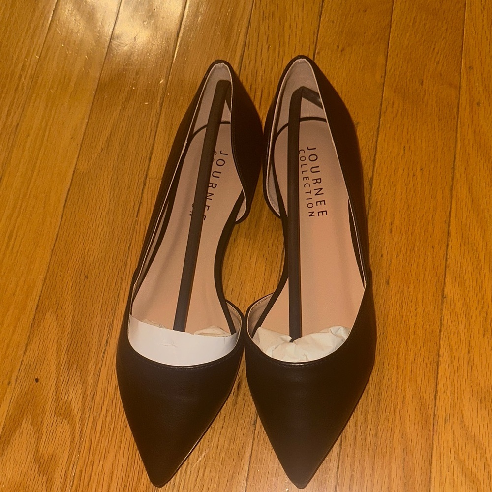 Journee Collection Black and White Heels